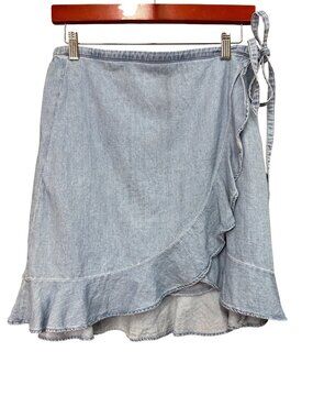 J.Crew Wrap Skirt With Ruffle Hem Size S